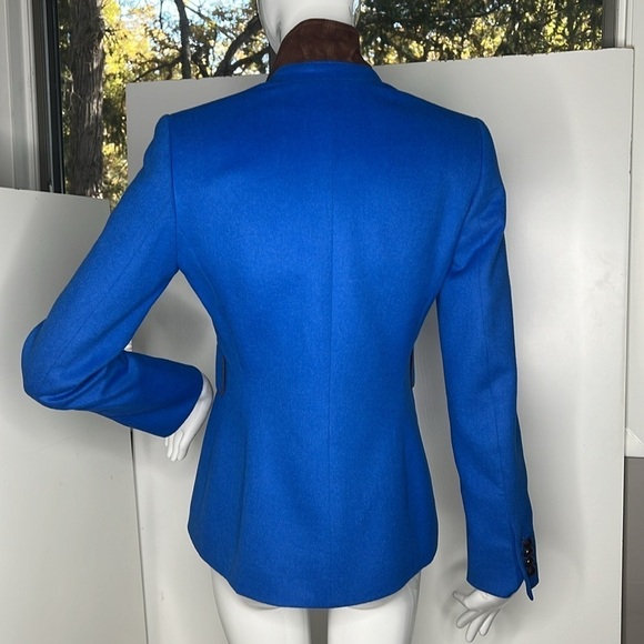Algo of Switzerland Sz 32 / US 4 Electric Blue Cashmere Fitted Blazer - New - Picture 5 of 11